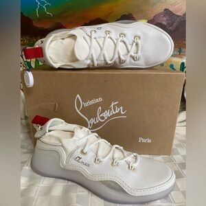 Christian Louboutin Arpoador Flat, Leather, Sneakers,Shoes,Luxury, EU45.5/US12.5